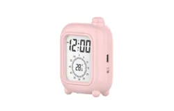 Visual Timer Digital&comma; 120 Minute 3-in-1 Kids Countdown Timer&comma; Small Leather Case Timer Table with Knob&comma; Silent Time Management Tool for Kitchen&comma; School&comma; Office &lpar;Battery Model Pink&rpar;
