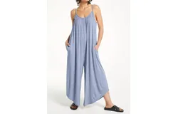 Z Supply Flared Jumpsuit In Ocean