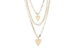 Triple Layer Small And Medium Helena Pendant Necklace by eklexic