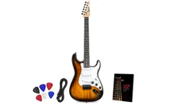 LyxPro CS Beginner 39” Electric Guitar & Electric Guitar Accessories&comma; Sunburst