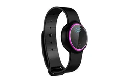 2packs Portable Rechargeable Control Phone Bluetooth Luggage Device Bracelet Device Anti-Lost For Car Wireless Wallet Smart APP GPS&plus;Wristband-Black