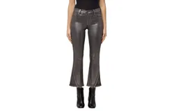 J Brand Selena Mid-Rise Crop Boot Cut Jeans In Foiled Chrome