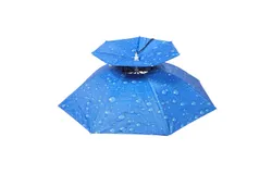 Headgear Umbrella Cap Parasol Hat Sun Protection Fishing Accessories Umbrella Hat Parasol Hat Foldable Umbrella Hat blue 80x50cm