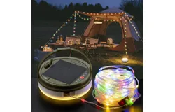 Solar Camping String Lights&comma; Portable Waterproof Camping Lamp with 8 Lighting Modes&comma;&lpar;72&period;18ft&rpar;Colorful