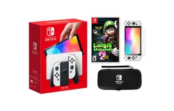 Nintendo Switch Oled White Bundle With Accessories and Luigi&apos;s Mansion 2 HD Game
