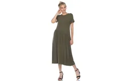 Women's Short Sleeve Maxi Dress