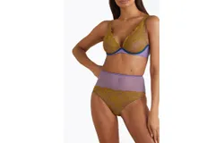 Dora Larsen Karla Lace High Apex Underwire Bra In Gold