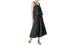 Lilla P Yoke Skirt In Black