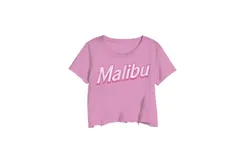 Prince Peter Malibu Cropped Tee In Pink