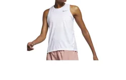 Nike Women&apos;s Miler Running Tank Top In White&sol;reflective Silver