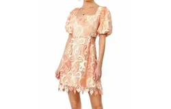 Adelyn Rae Giselle Ombre Lace Dress In Coral