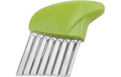 Stainless Steel Potato Carrot Chip Vegetable Crinkle Wavy Chopper Cutter French Fry Slicer 1 Pack&sol;Set&comma; Green