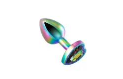 JUNTAME Anal Butt Plug&comma; Crystal Love Safety Metal Anal Butt Plug Sex Toy with Crystal Diamond Beginner Anal Toy for Adult Unisex&comma; Luxury Metal Butt Toys Round Shaped Anal Trainer Jewel Butt Plug