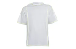 Cotton Tshirt - White Green Line