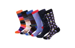 Mio Marino Men&apos;s Bold Designer Dress Socks 6 Pack-Exclusive Collection-13-15