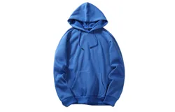 Hoodie Men's Hooded Sweatshirt Casual Sport Jacket Loose Sweatshirt Blue