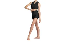 Bloch Mirella Miami Zip Front Crop Top In Black