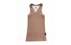 T2Love Raw Edge Tank In Mocha