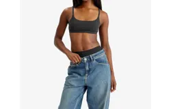 Skims Fits Everybody Scoop-Neck Bralette In Onyx