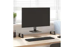 Monitor Stand Black 31&period;5"x7&period;9"x3&period;1" Tempered Glass and Metal