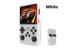 R36S new open source handheld game console retro GBA arcade cross-border classic FC arcade portable PSP dual system-64G white &lbrack;Linux system &plus; 11 emulator&rsqb; single card