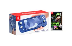 Nintendo Switch Lite Blue Bundle With Luigi&apos;s Mansion 2 HD Game