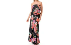 Vava Vava Anouk Tube Long Dress In Summer Floral In Summer Floral