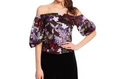 Eva Franco Laken Top In Tempest Bloom