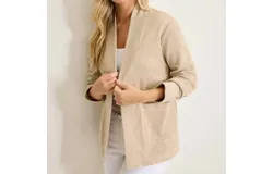 Tommy Bahama Aruba Open Cardigan In Oatmeal Heather