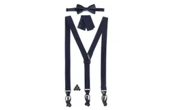 Gioberti Men&apos;s Convertible Suspenders&comma; Bow Tie&comma; and Hanky Set