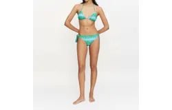 Compania Fantastica Squiggles Print Bikini Top In Blue&sol;green