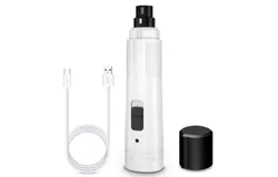 Dog Nail Grinder Upgraded - Professional 2-Speed Electric Rechargeable Pet Nail Trimmer Painless Paws Grooming & Smoothing for Small Medium Large Dogs & Cats &lpar;white&rpar;&plus;LED