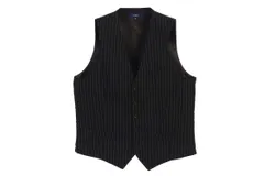 Gioberti Men&apos;s 5 Button Formal Wool Blend Tweed Pin Stripe Vest