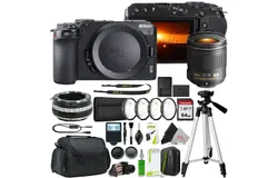 Nikon Z 30 Mirrorless Camera &plus; Nikon AF-S NIKKOR 28mm f&sol;1&period;8G Lens &plus; Lens Mount Adapter for Nikon F Mount G-Type Lenses to Mount on Nikon Z Series Cameras - Manual Control &plus; 67MM Filter Set &plus; 64GB SDXC Card &plus; Tripod &plus; Grip Strap &plus; flash &plus; Case &plus; Cleaning K