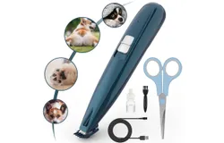 AUSHEN Pet foot Hair knife Trimmer LED Cat Dog Claw Shaver USB electric clipper Teddy Golden hair pedicure