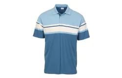 Gioberti Mens Stripe Short Sleeve Polo w&sol; Chest Pocket