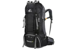 60L Waterproof Hiking Camping Backpack with Rain Cover&comma; Large Outdoor Sport Travel Daypack Rucksack for Climbing