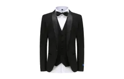 Braveman Men&apos;s 3-Piece Premium Shawl Lapel Slim Fit Tuxedo