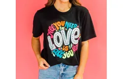 Spirit To A Tee All You Need Is Love Tee In Black