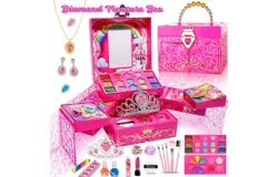 Kids Makeup Kit for Girl - 46PCS Kids Toys Make Up Set-Rose