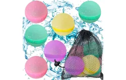 Magnetic Reusable Water Balloons Fast Refillable for Kids Outdoor Activities&comma; latex-free Kids Pool Beach Bath Toys&comma; Self-Sealing Water Bomb Quick Fill for Summer Games-orange magnetic water ball
