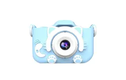 Children&apos;s digital camera HD children&apos;s mini camera toy&comma; universal clear dual camera cat blue