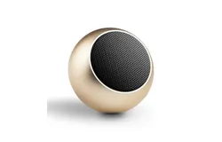 Plug-in card Bluetooth speaker portable small steel cannon metal heavy subwoofer outdoor mini Bluetooth speaker-gold