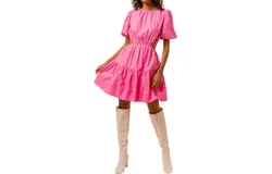 Line And Dot Jenna Dress In Pink