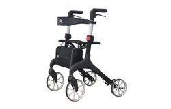 Foldable Wheeled Walker with Adjustable Height&comma; 9-Inch Front and 8-Inch Rear Wheels&comma; 300 lb Capacity