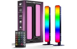 RGB Light Bar&comma; Music Sync RGB IC LED Light Bar&comma; USB Ambient Lamp&comma; Color Changing Gaming TV Backlight with Remote Control&comma; 15 Dynamic Modes for Room Gaming Decoration