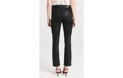 DL1961 Women&apos;s Mara Straight&colon; Mid Rise Instasculpt Ankle Jeans&comma; Black Coated Pan