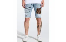 Embellish Men&apos;s Summit Patchwork Shorts In Blue
