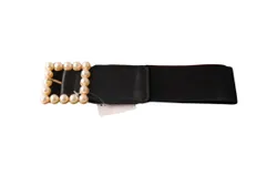 Inspired Fashion Women&apos;s Pearl Buckle Belt In Black