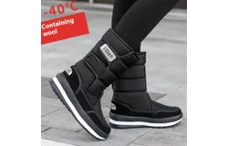 YASEN new winter snow boots for men thickened mid-calf waterproof anti-slip plus velvet cotton shoes high-top warm long boots